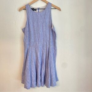 Island Company Blue Sabrina dress 100% linen